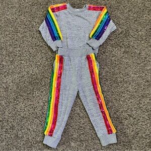 Lola and the Boys Rainbow Sequin Track Set 12-18M